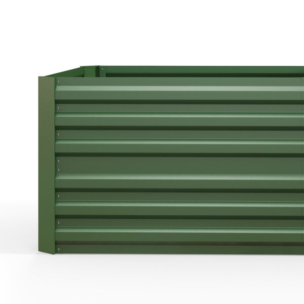 Raised Beds for Garden, Galvanised Steel Outdoor Planters with Multi-reinforced Rods for Vegetables, Plants, Flowers and Herbs, 180 x 90 x 59 cm, Green