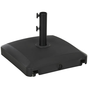Patio Umbrella Base with Wheels, 66 lb Heavy Duty Filled Umbrella Stand, Market Umbrella Base Holder for Outdoor, Garden, Backyard, Black