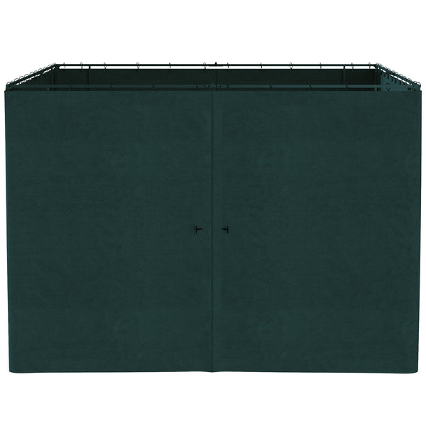 10' x 10' Universal Gazebo Sidewall Set with 4 Panels, Hooks/C-Rings Included for Pergolas & Cabanas, Slate Grey