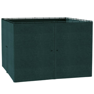 10' x 10' Universal Gazebo Sidewall Set with 4 Panels, Hooks/C-Rings Included for Pergolas & Cabanas, Slate Grey