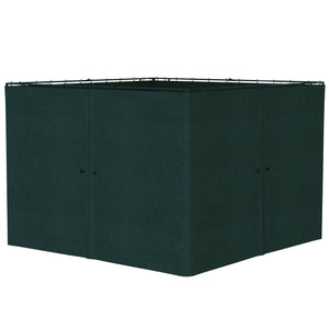 10' x 10' Universal Gazebo Sidewall Set with 4 Panels, Hooks/C-Rings Included for Pergolas & Cabanas, Slate Grey