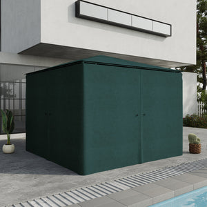 10' x 10' Universal Gazebo Sidewall Set with 4 Panels, Hooks/C-Rings Included for Pergolas & Cabanas, Slate Grey