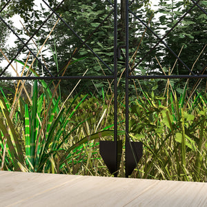 Garden Fence, 7 Pack Steel Fence Panels, 11.3' L x 43" H, Rust-Resistant Animal Barrier, Decorative Border Flower Edging for Yard, Patio, Outdoor Decor, Swirl Vines