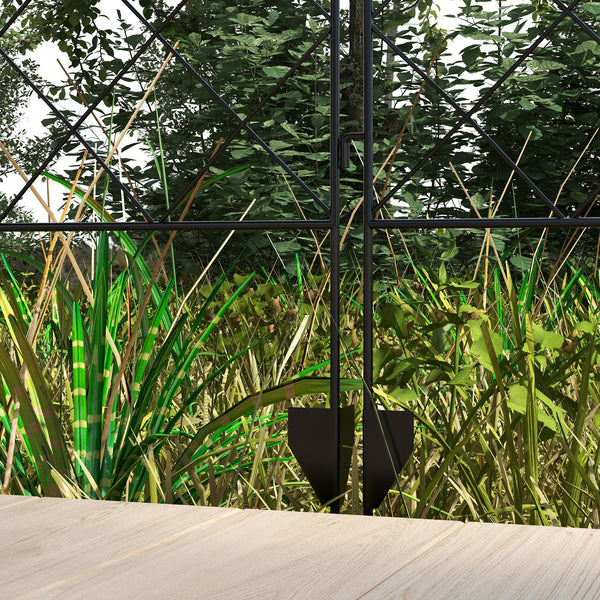 Garden Fence, 7 Pack Steel Fence Panels, 11.3' L x 43" H, Rust-Resistant Animal Barrier, Decorative Border Flower Edging for Yard, Patio, Outdoor Decor, Swirl Vines